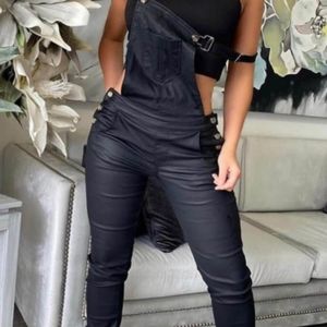 Women's Denim Fitted Overalls
